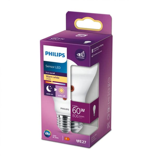 BEC LED Philips, soclu E27, putere 7.5W, forma clasic, lumina alb calda, alimentare 220 - 240 V, "000008718699782696" (timbru verde 0.45 lei)