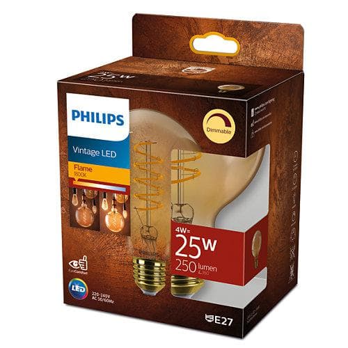 BEC LED Philips, soclu E27, putere 4 W, forma oval, lumina alb calda, alimentare 220 - 240 V, "000008719514315471" (timbru verde 0.45 lei)