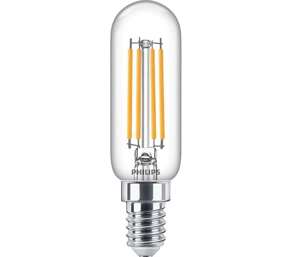 BEC LED Philips, soclu E14, putere 4.5W, forma tub, lumina alb calda, alimentare 220 - 240 V, "000008718699783358" (timbru verde 0.45 lei)
