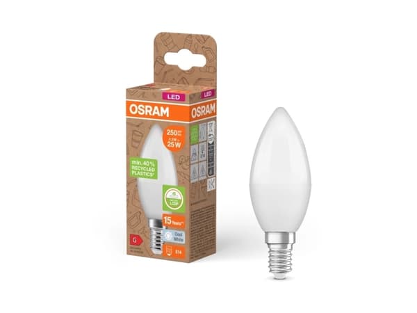 Osram 4058075831940, 3,3 W, 25 W, E14, 250 lm, 15000 timer, Kjølig hvit