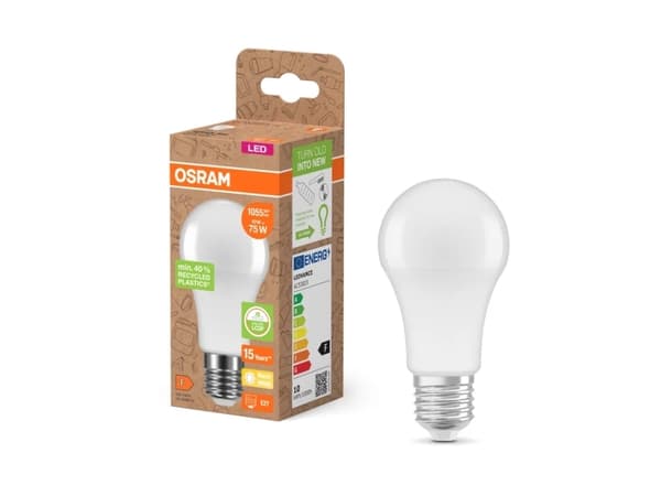 Osram 4058075831841, 10 W, 75 W, E27, 1055 lm, 15000 t, Varm hvid