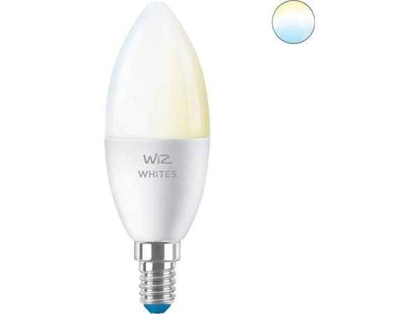 WiZ Connected - LED-lyspære - form: C37 - E14 - 4.9 W (ekvivalent 40 W) - klasse F - varm til kjølig hvitt lys - 2700-6500 K