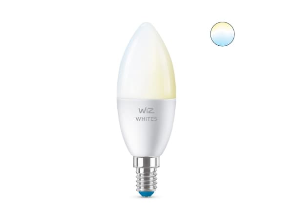 WiZ Connected - LED-lyspære - form: C37 - E14 - 4.9 W (ekvivalent 40 W) - klasse F - varm til kjølig hvitt lys - 2700-6500 K