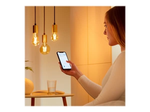 WiZ Filament-lamppu kirkas 60W ST64 E27, Älylamppu, Wi-Fi, Läpinäkyvä, E27, Multi, 2700 K