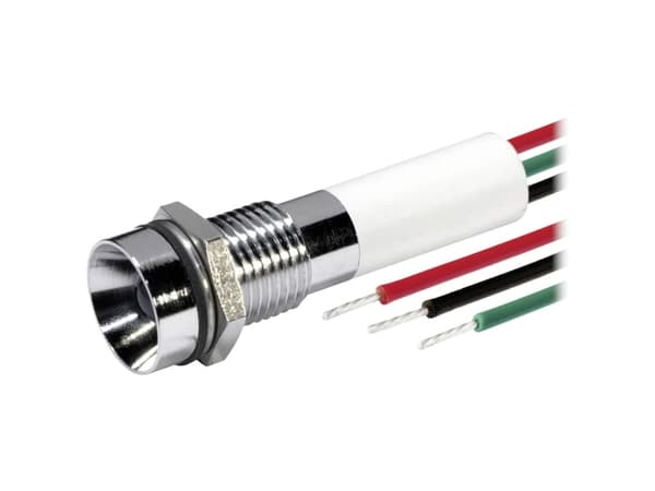 CML 19TR0I24/6 LED-signallampe Rød, Grøn, Gul 24 V/DC 10 mcd, 20 mcd, 30 mcd