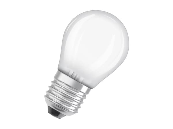 OSRAM LED STAR - LED-filamentlyspære - form: P40 - mattslipt finish - E27 - 4 W (ekvivalent 40 W) - klasse E - kjølilg hvitt lys - 4000 K