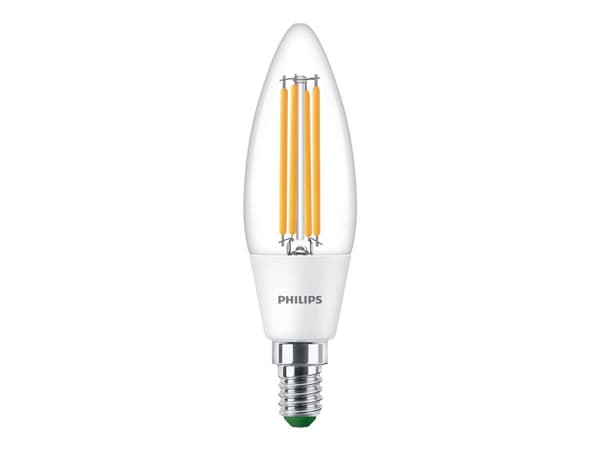 Philips - LED-glödlampa - form: B35 - klar finish - E14 - 2.3 W (motsvarande 40 W) - klass A - vitt ljus - 3000 K