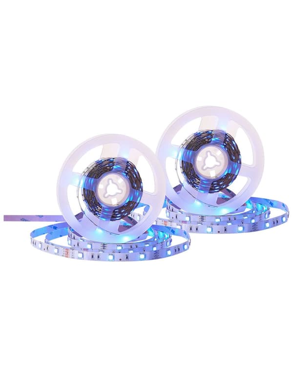 Set med 2 LED-lampor Flerfärgad 16 färger Fjärrkontroll 5 meter KIKORI