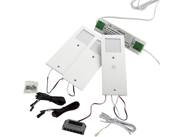 Castor 3-kit, LED spot, inkl. driver, alu