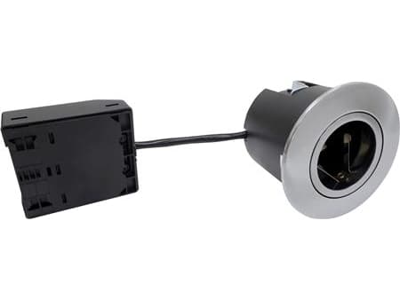 NORDTRONIC Quick Install G2, GU10, rund, børstet alu, indendørs brug