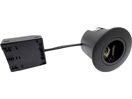 NORDTRONIC Quick Install G2, GU10, rund, matt svart, för inomhus- och utomhusbruk