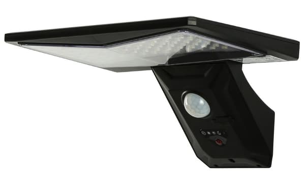 IMMAX WING venkovní solární nástěnné LED osvětlení s PIR čidlem, černé, 4W