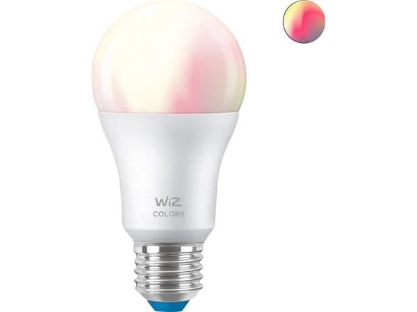 WiZ Colors - LED-glödlampa - form: A60 - glaserad finish - E27 - 8.5 W (motsvarande 60 W) - klass F - RGB-lampa - 2200-6500 K