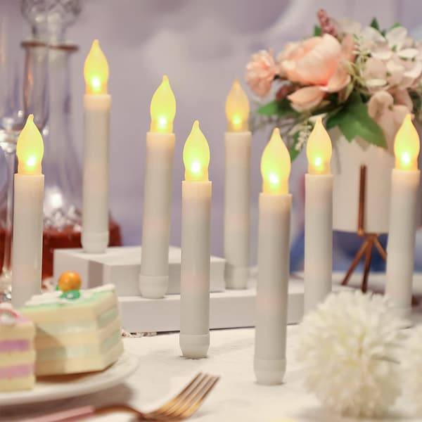 LED stearinlys med flammeeffekt 12-pak