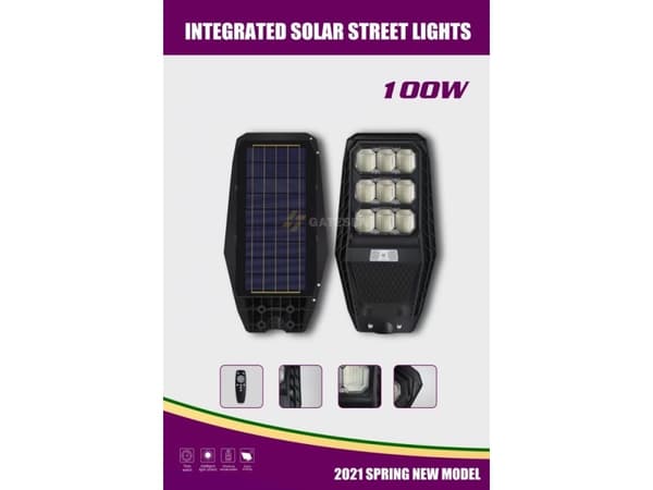 PIONEER 120W SOLAR LAMPS + PANEL 10W + 12000mAh + PILOT & MOVEMENT SENSOR