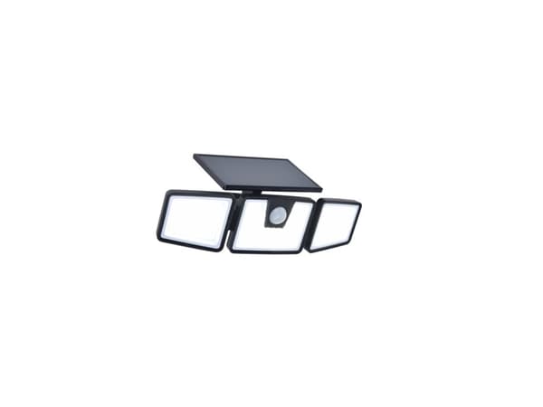 Lutec Solar Led Wall Briti 5000K Black