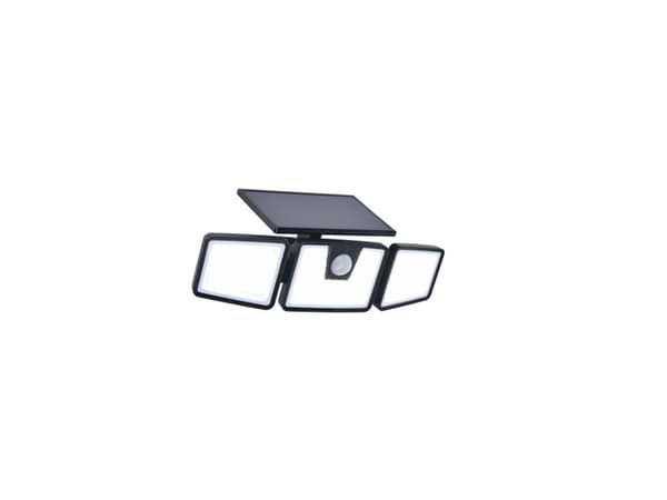 Lutec Solar Led Wall Briti 5000K Black