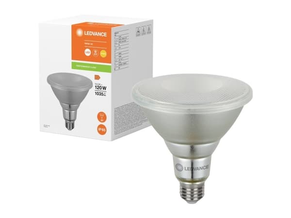 LEDVANCE 4099854067822 LED (RGB)-lamp EEK F (A - G) E27 Par 38 14 W = 120 W Varmhvid (Ø x H) 122 mm x 122 mm 1 stk