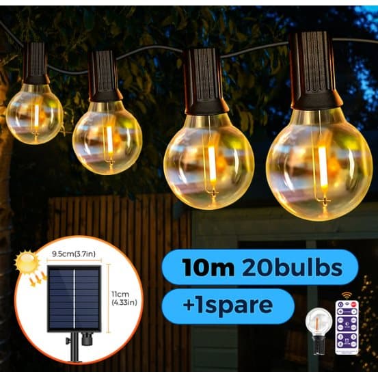 USB solcelle  lyskæde 10 M