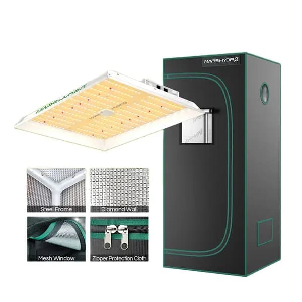 LED Växtljus, Fullspektrum, Dimbar, Inomhus Växttillväxt, TS1000 - 70x70-tält