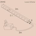 Miniatyrbillede 3 af 5: Llitt Louise Ledstrip kit COB-LED DOT IP20 2m 3000K