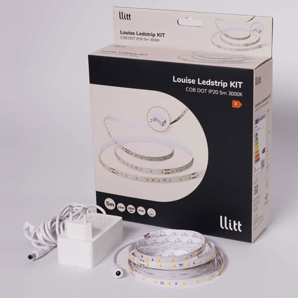 Llitt Louise Ledstrip kit COB-LED DOT IP20 5m 3000K