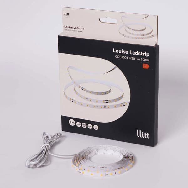 Llitt Louise Ledstrip COB-LED DOT uten transformator IP20 3 meter 3000K
