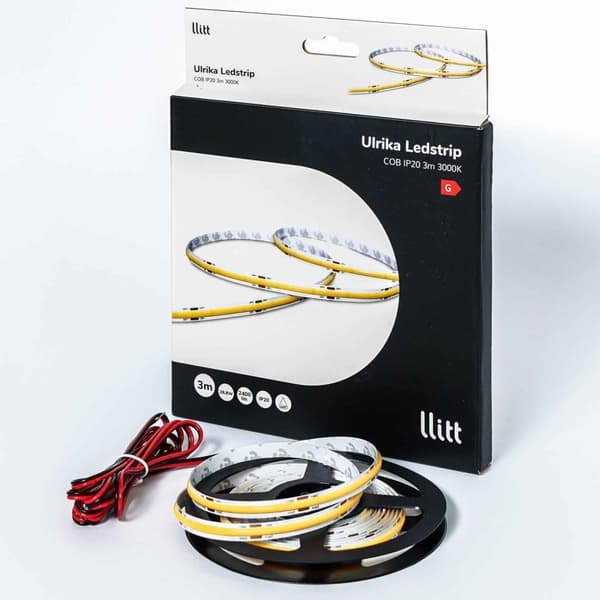 Llitt Ulrika Ledstrip COB-LED uten transformator IP20 3 meter 3000K