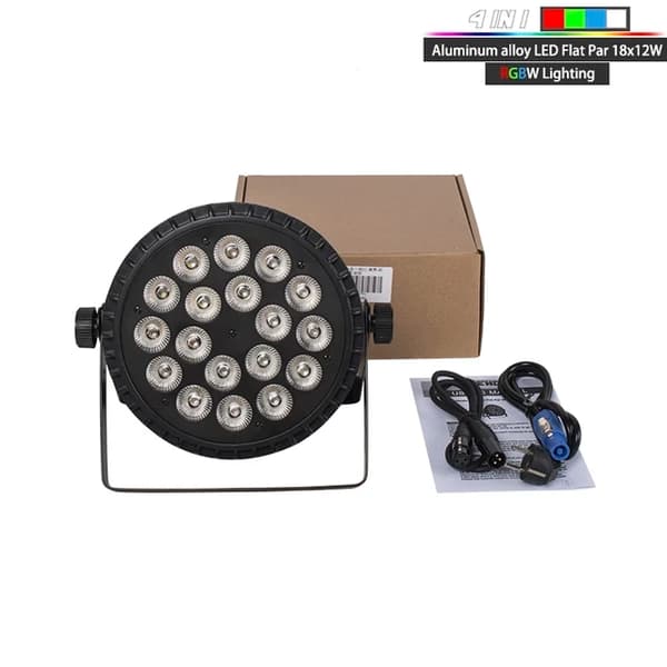 LED Par-belysning, aluminiumlegering kropp, RGBW/RGBWA+UV färger, RGBW, EU-kontakt