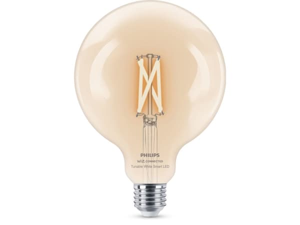 Philips Smart - LED-filamentlyspære - form: G125 - klar finish - E27 - 7 W (ekvivalent 60 W) - klasse E - avstembar hvit - 2700-6500 K