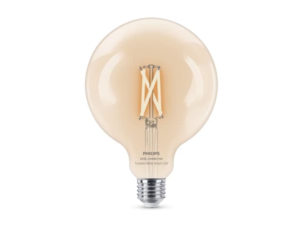 Philips Smart - LED-filamentlyspære - form: G125 - klar finish - E27 - 7 W (ekvivalent 60 W) - klasse E - avstembar hvit - 2700-6500 K