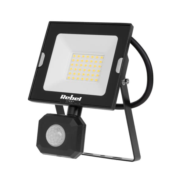 30W LED spotlight med bevægelses- og skumringssensor, 4000K, 230V