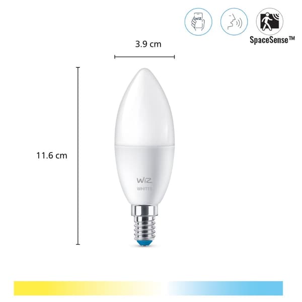 WiFi Smart LED E14 Krone 40W Lämmin-viileä valkoinen 470 lm 3 kpl