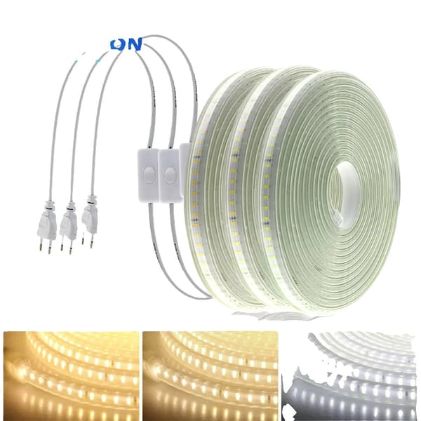 LED-nauha, 120 LEDiä, vedenpitävä, Valkoinen valo, 8M