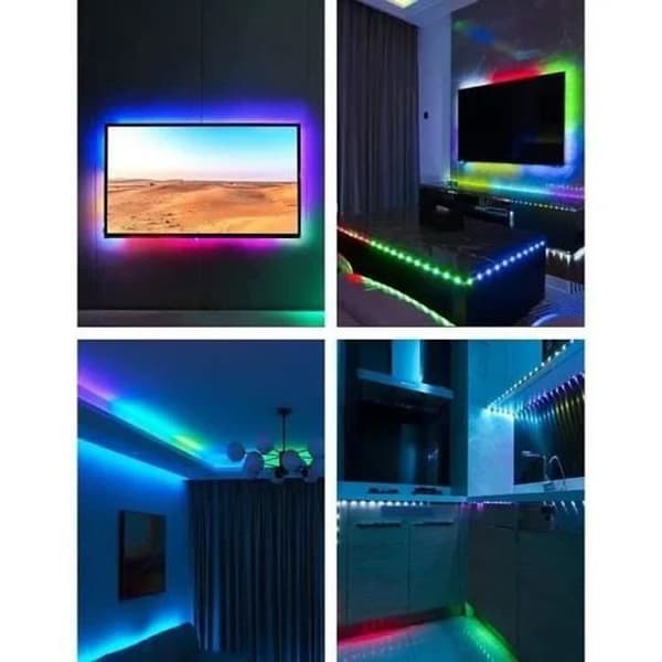 2m TV LED Strip, Bluetooth APP Music Sync 5V USB Powered TV Bakgrund LED Strip, för HDTV Monitor PC Screen