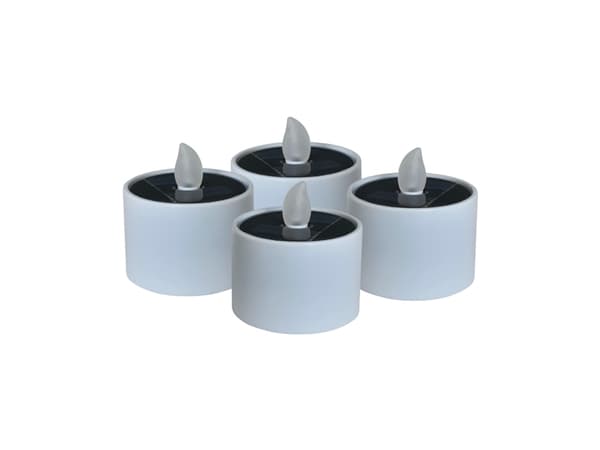 RealPower LED solar telys STL-4, 4 stk Hvit