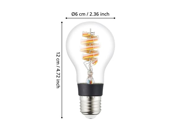 EGLO E27 LED-Z A60 RGBW 4,9W 320LM KLAR