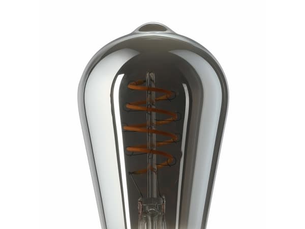 EGLO CONNECT-Z E27 LED ST64 røgfarvet dråbe dekorationspære med spiral og varmt hvidt lys
