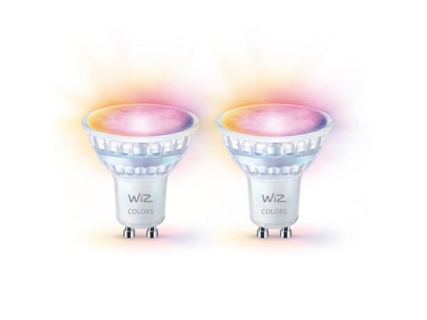 WiZ Spot 50 W PAR16 GU10 x2, Smartpære, Wi-Fi/Bluetooth, Hvit, GU10, PAR16, Hvit