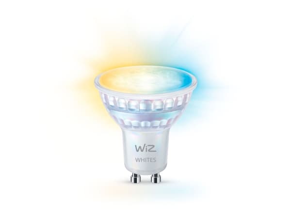 WiZ Spot 50 W PAR16 GU10, Smartpære, Wi-Fi/Bluetooth, Hvit, GU10, PAR16, 2700 K