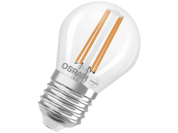 OSRAM 4099854255243 LED (RGB) lamppu EEK A (A - G) E27 Pudotusmuoto 3,8 W = 60 W Lämmin valkoinen (Ø x K) 45 mm x 45 mm 1 kpl