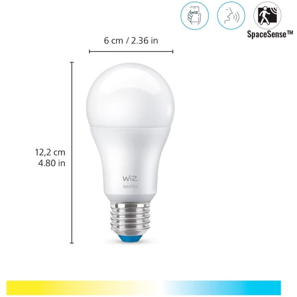 WiFi Smart LED E27 60W 806lm Varm-kølig hvid 2-pak
