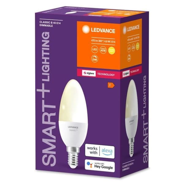 Intelligent LED-lampa - LEDVANCE - E14 - Varmvit - 470 Lumen - Ersättning