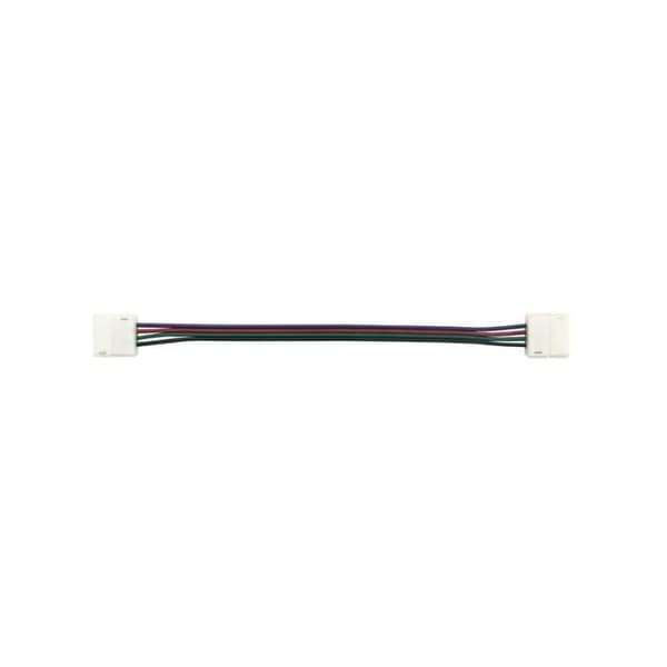 Kabel med tryckkontakter för flexibel LED-remsa - PEREL - RGB 10 mm - 2A - 4 kontakter