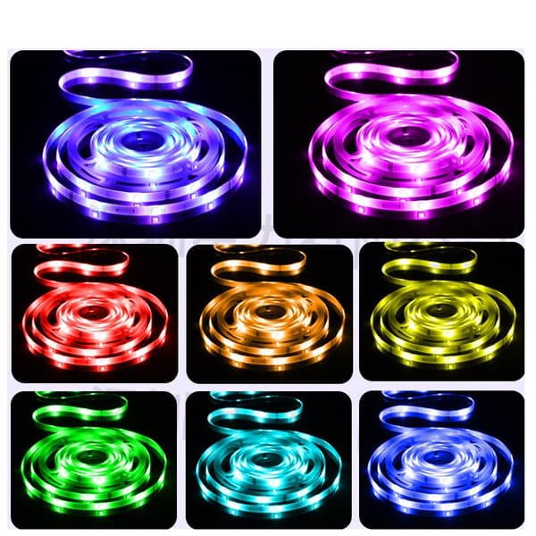 INF 44-tast RGB LED-lysstrimler med fjernbetjening, Bluetooth-app og musiksynkronisering