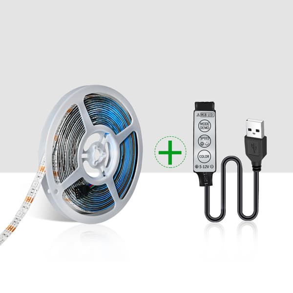 INF 44-tast RGB LED-lysstrimler med fjernbetjening, Bluetooth-app og musiksynkronisering