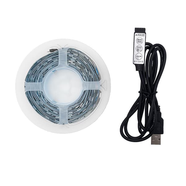 INF Mini 3-Key Controller LED Strip Lights, 5V 15 LEDs/M, Hvid