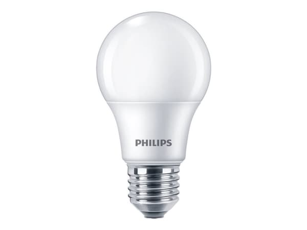 Philips - LED-lyspære - form: A60 - mattslipt finish - E27 - 4.9 W (ekvivalent 40 W) - klasse F - varmt hvitt lys - 2700 K (en pakke 2)