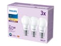 Miniatyrbild 1 av 5: Philips - LED-glödlampa - form: A60 - glaserad finish - E27 - 8 W (motsvarande 60 W) - klass F - varmt vitt ljus - 2700 K (paket om 3)
