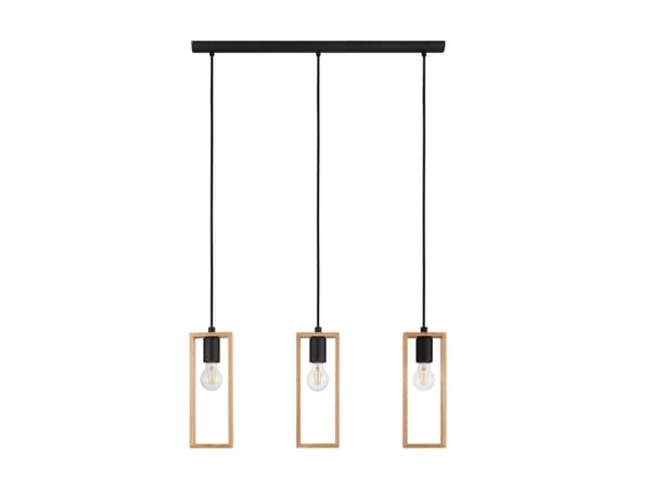 EGLO LITTLETON LÅNGBORD L710 3XE27 SVART/TRÄ FSC